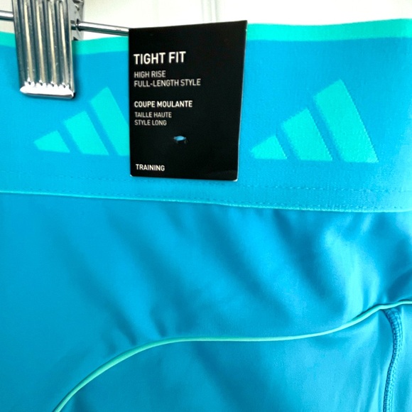 NWT WOMENS ADIDAS HYPERGLAM COLOR POP FULL-LENGTH LEGGINGS M - Picture 8 of 9